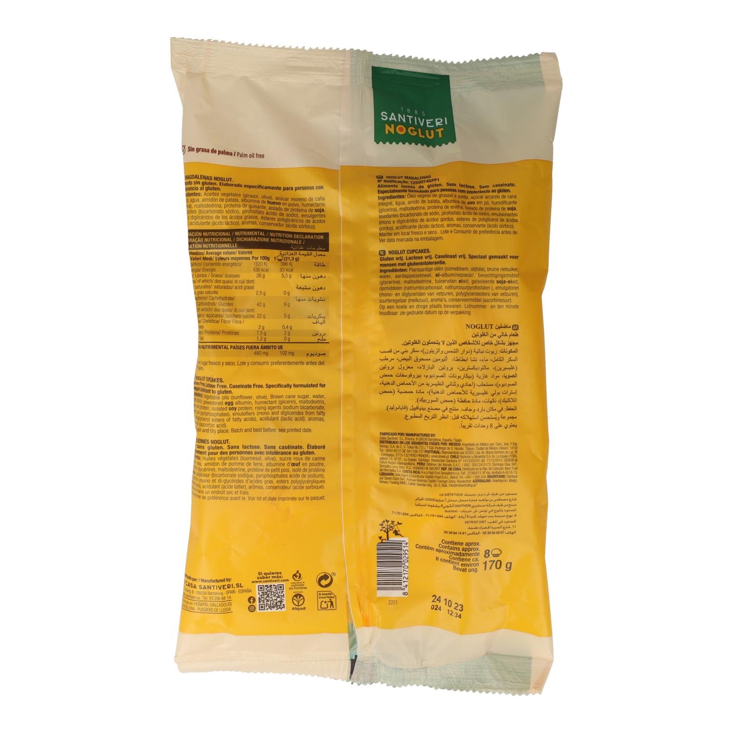 Magdalenas Sin Gluten Santiveri Noglut 170 g