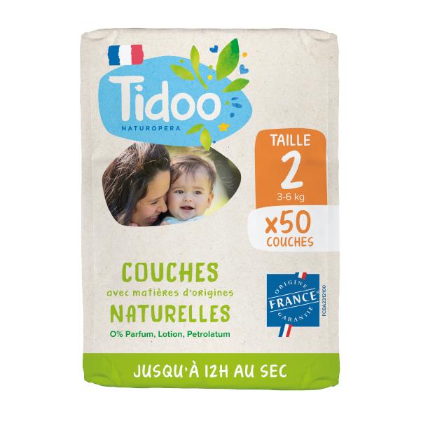 Pañales tidoo Pañal ecoetiquetado, origen francés, talla 2 (3-6kg)