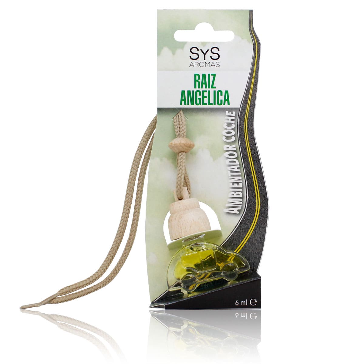 Ambientador Coche Raíz Angélica Little Car SYS Aromas 6 ml | Aroma Herbal y Balsámico | Fresco y Equilibrado_0