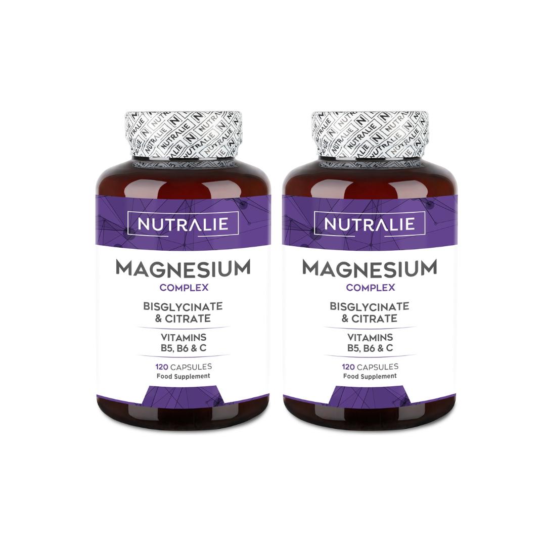 PACK 2 X Magnesio con Bisglicinato y Citrato Complex Nutralie 120 caps.