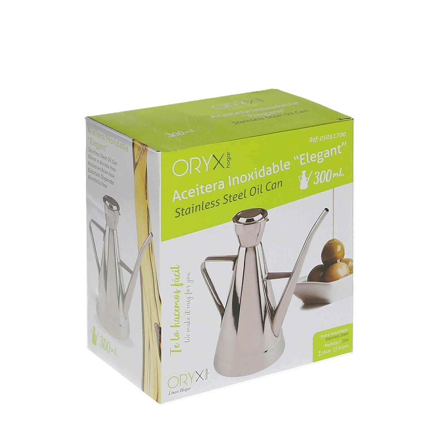 Aceitera  Acero Inoxidable Modelo Elegant 300 Ml.