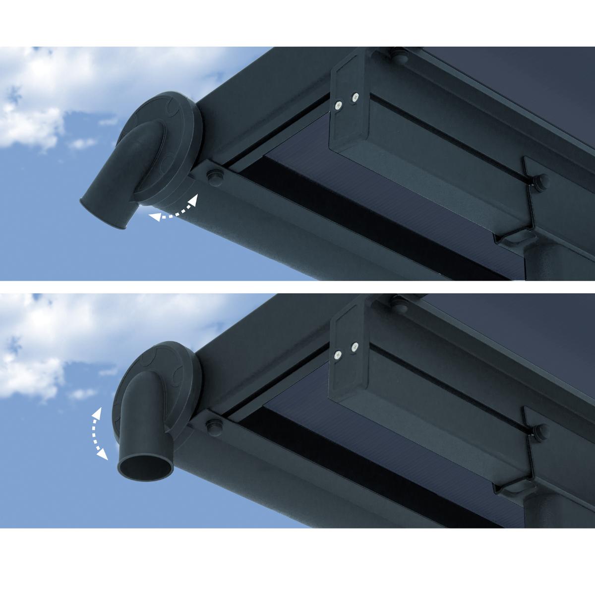 Pérgola adosada Olympia 739x294 gris