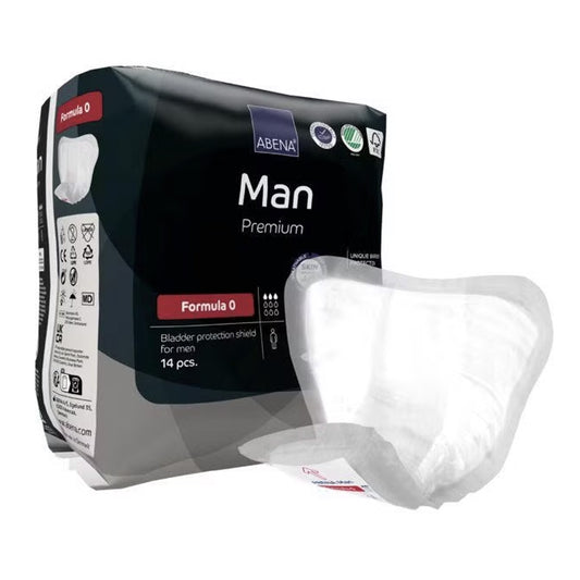 Protectores para la incontinencia masculina Fórmula 0 ABENA Man 14 uds