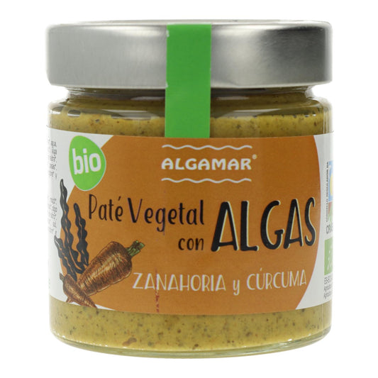 Paté vegetal Algas, Zanahoria y Cúrcuma Algamar 180 g
