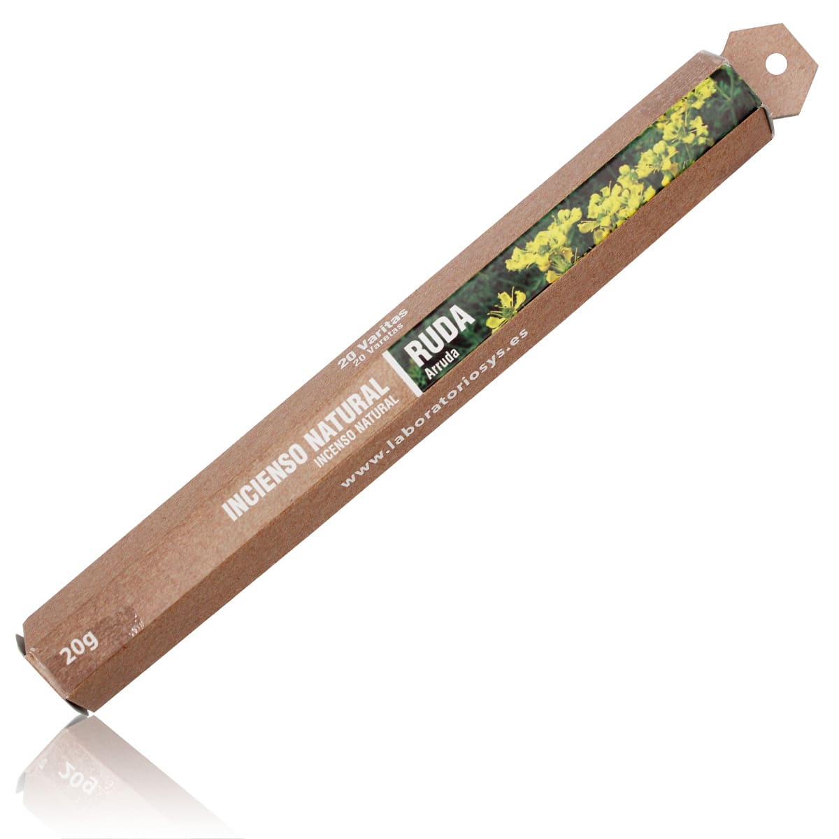 Incienso Natural Ruda SYS Aromas | 20 Sticks | Aroma Agreste y Herbal | Carbón Vegetal, Resinas y Bambú_0