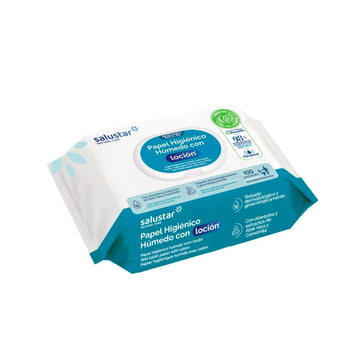 Papel higiénico húmedo Salustar 100 unidades
