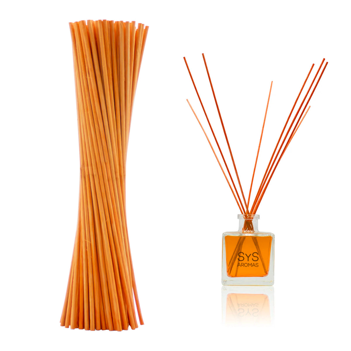 Varillas Difusor SYS 50 Uds | Ratán Natural Naranja | Mikado | Alta Absorción | 2,5 mm X 32 cm_1