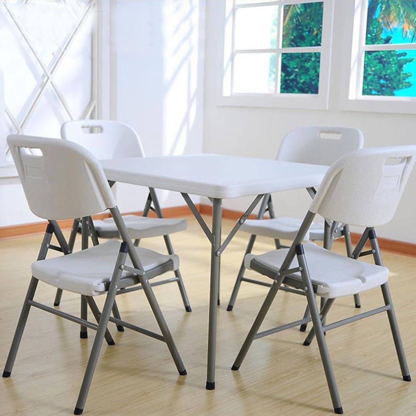 Set De 4 Sillas Plegables (51x45x85.5cm) - Prácticas Y Confortables Para Exteriores_5