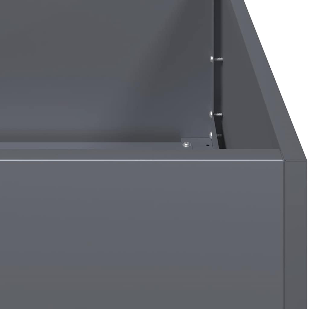 Jardinera De Acero Laminado En Frío Antracita 80x80x40 Cm_5