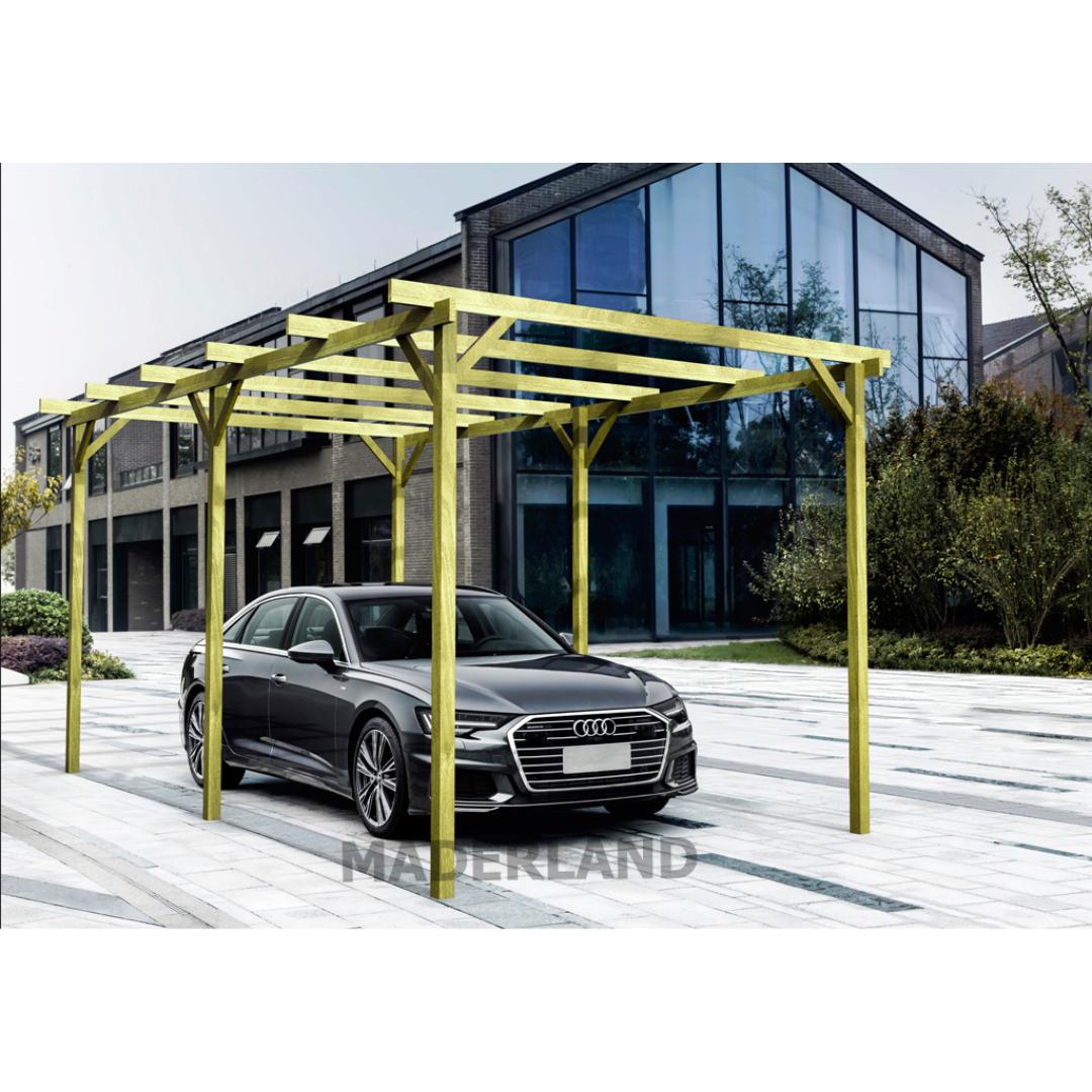 Garaje de madera maciza Ibiza Maderland 600x300 cm