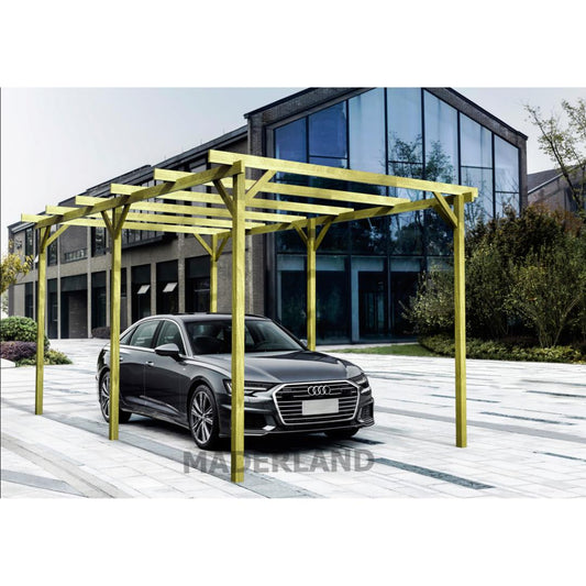 Garaje de madera maciza Ibiza Maderland 510x420 cm