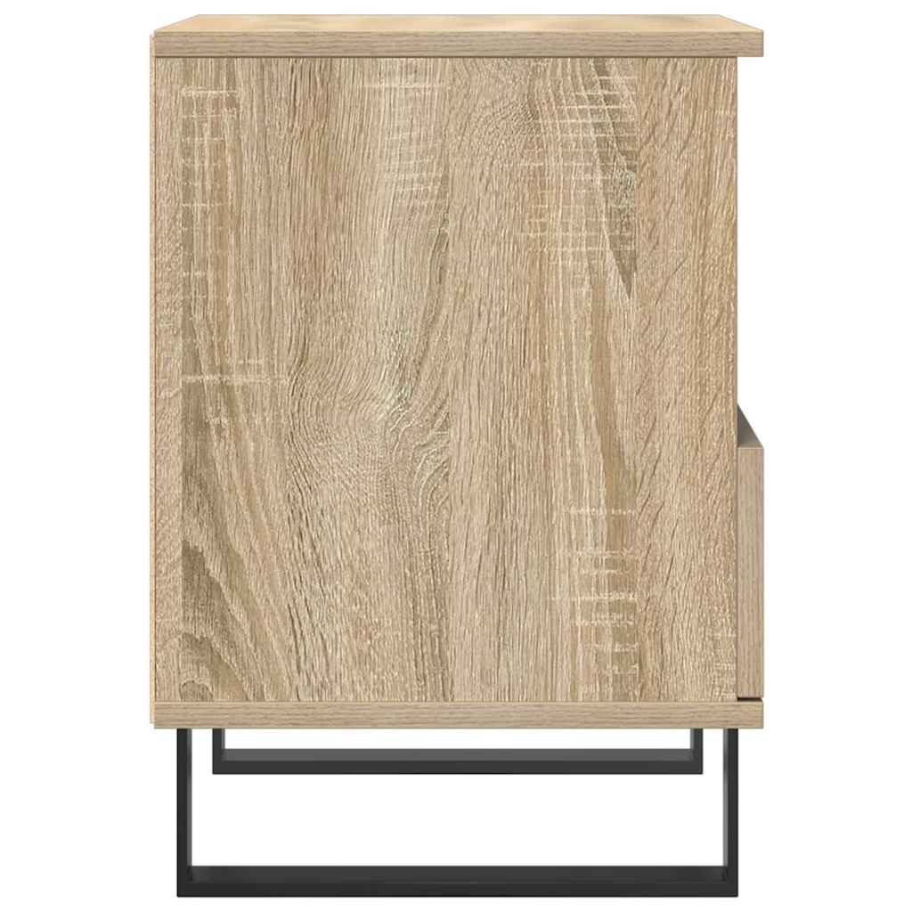Mesita De Noche Madera De Ingeniería Roble Sonoma 40x35x50 Cm_4