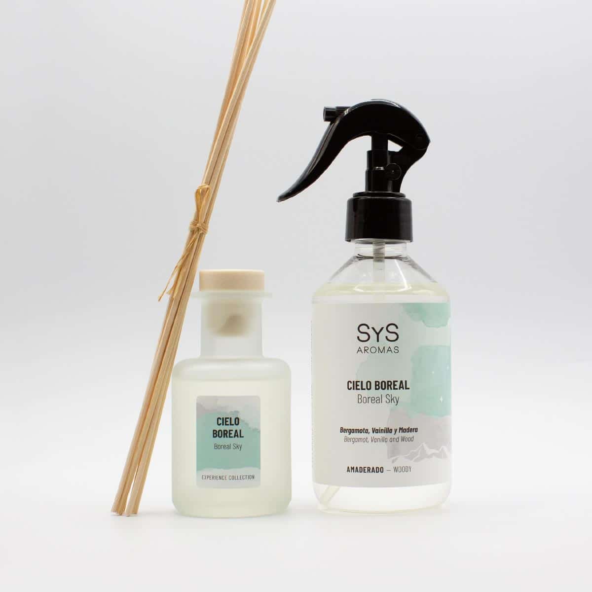 Ambientador Pulverizador Cielo Boreal Experience SYS Aromas 300 ml | Bergamota, Vainilla y Madera | Sofisticado_3