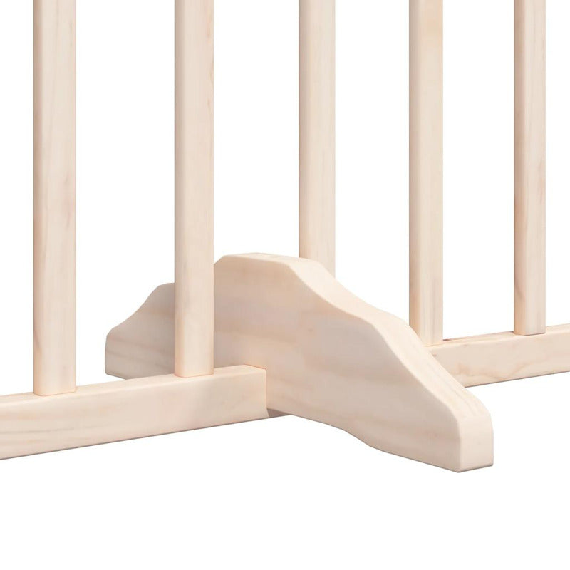 Vidaxl Puerta Para Perros Plegable 8 Paneles Madera De Álamo 640 Cm_5