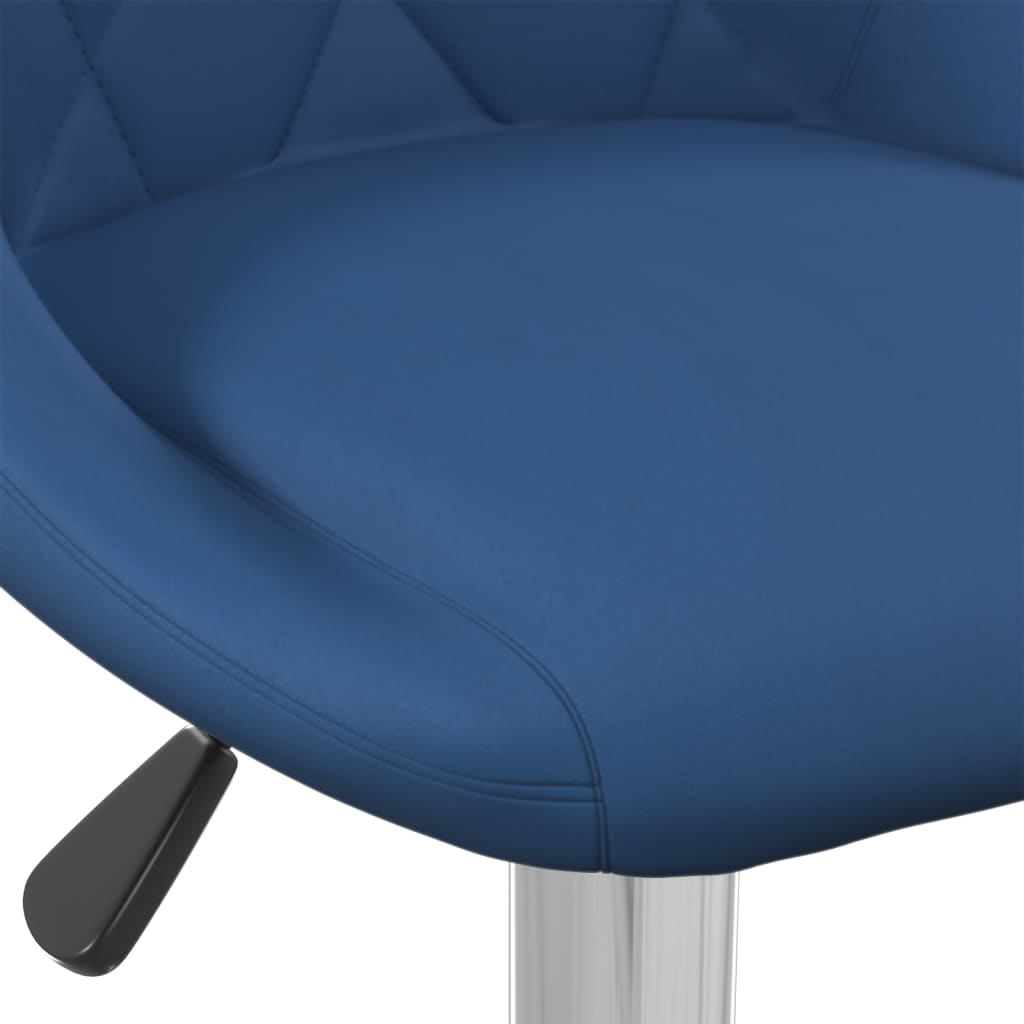 Taburete De Cocina De Terciopelo Azul_5