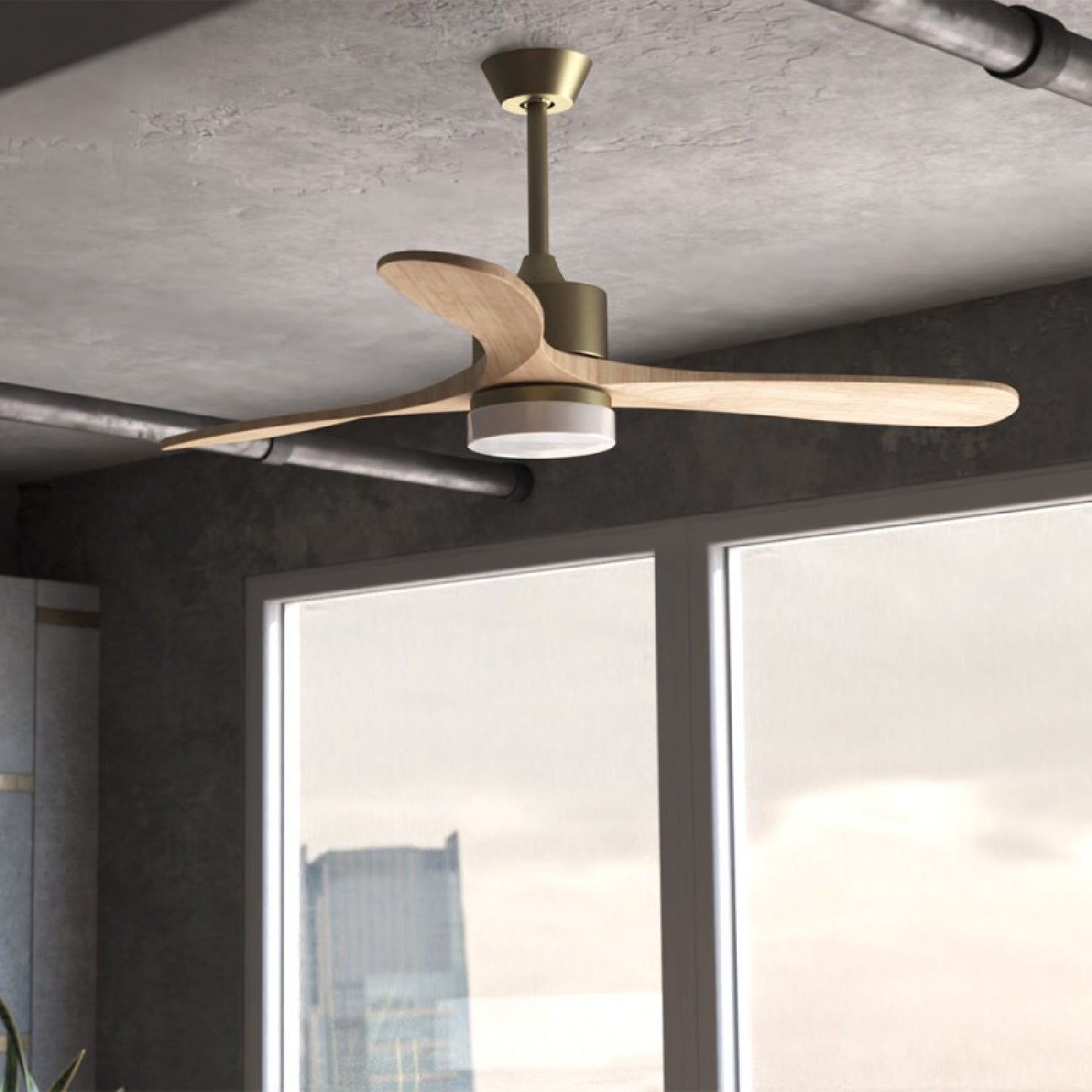 Cecotec Ventilador De Techo Con Luz Energysilence Aero 5290 Golden Pro_4