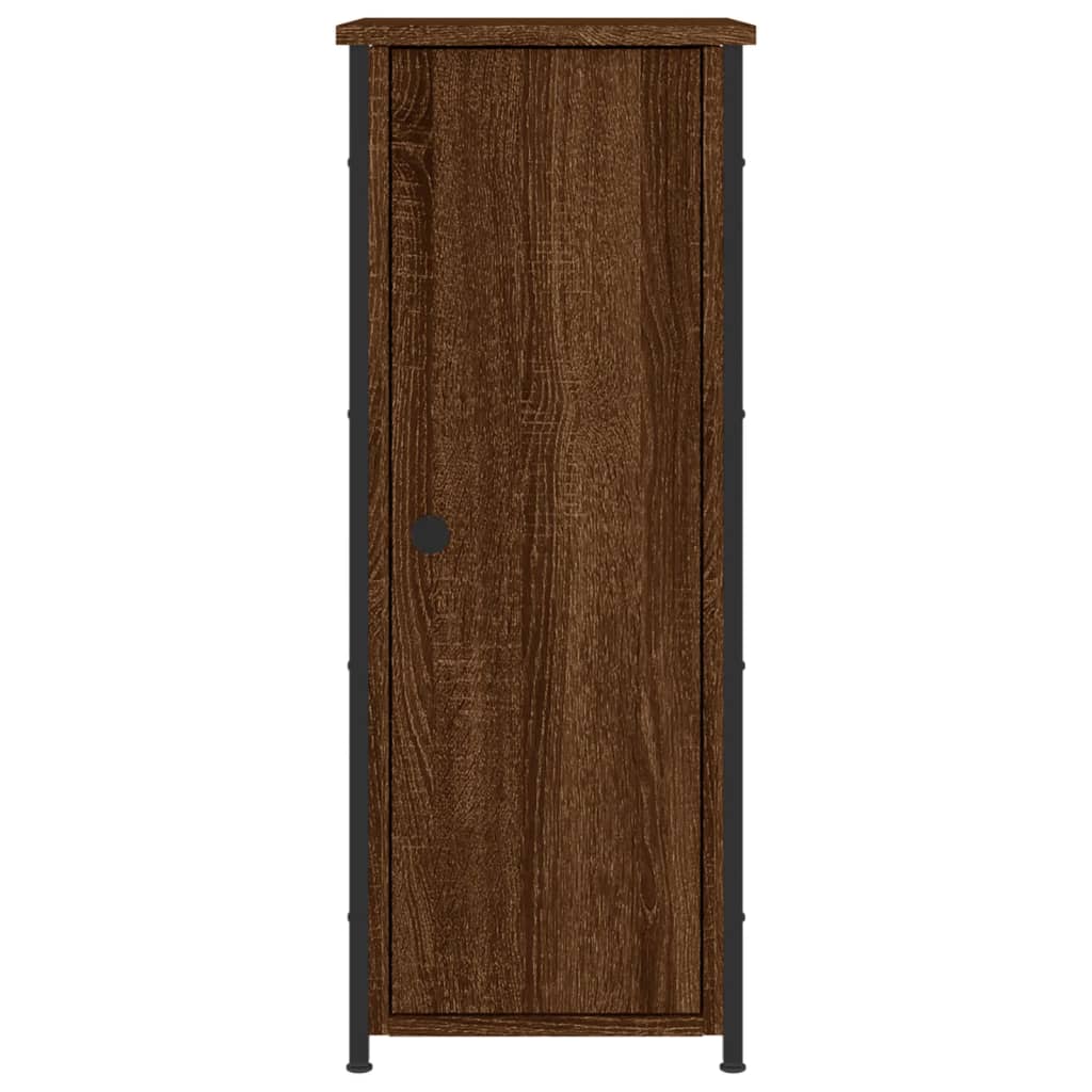 Mesitas Noche 2 Uds Madera Ingeniería Marrón Roble 32x42x80 Cm_4