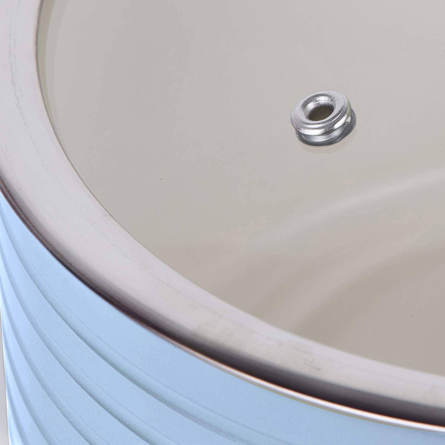 Batería Cocina Retro 3 Cazos 16-18-20cm, Tapas Vidrio, Inducción Antiadherente Cerámica Vintage Swan Swps3020bln Azul