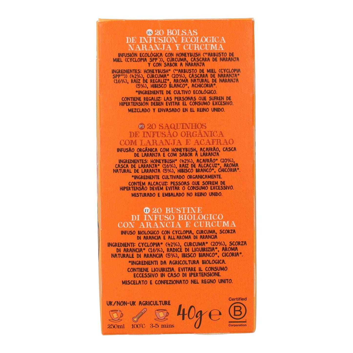 Infusión Golden Secrets Bio Cupper 20 bolsitas