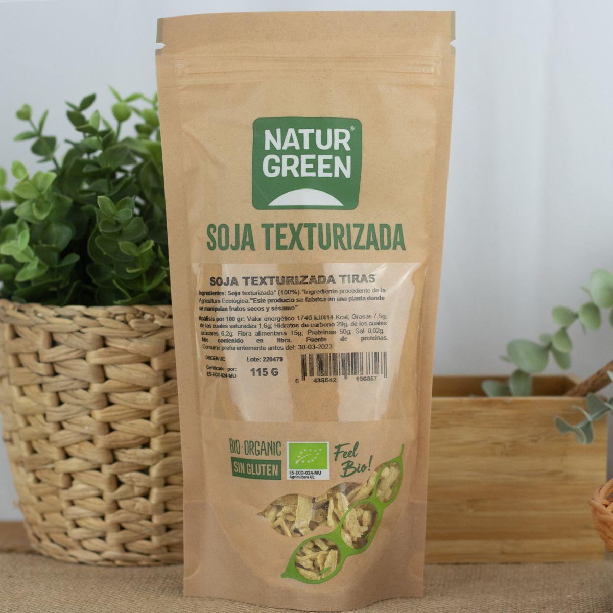 Soja Texturizada en Tiras Bio NaturGreen115 g