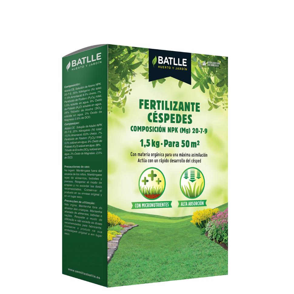 Fertilizante césped granulado Batlle 1.5kg