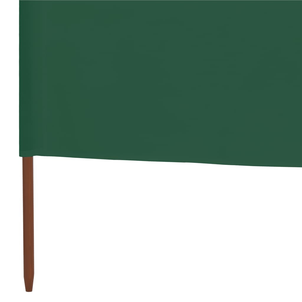 Vidaxl Paravientos De Playa De 5 Paneles Tela Verde 600x120 Cm_4