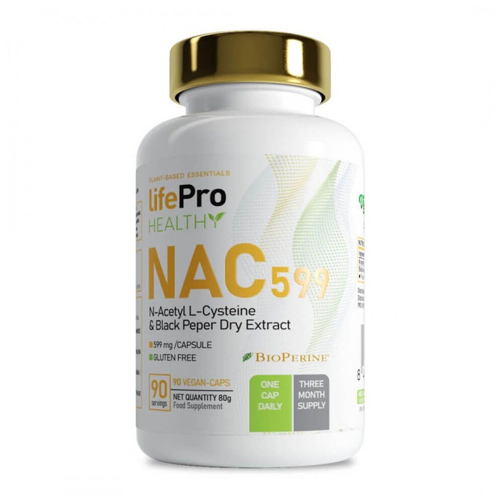 Nac 599mg - 90 Cápsulas Veganas - Antioxidantes - Lifepro_0