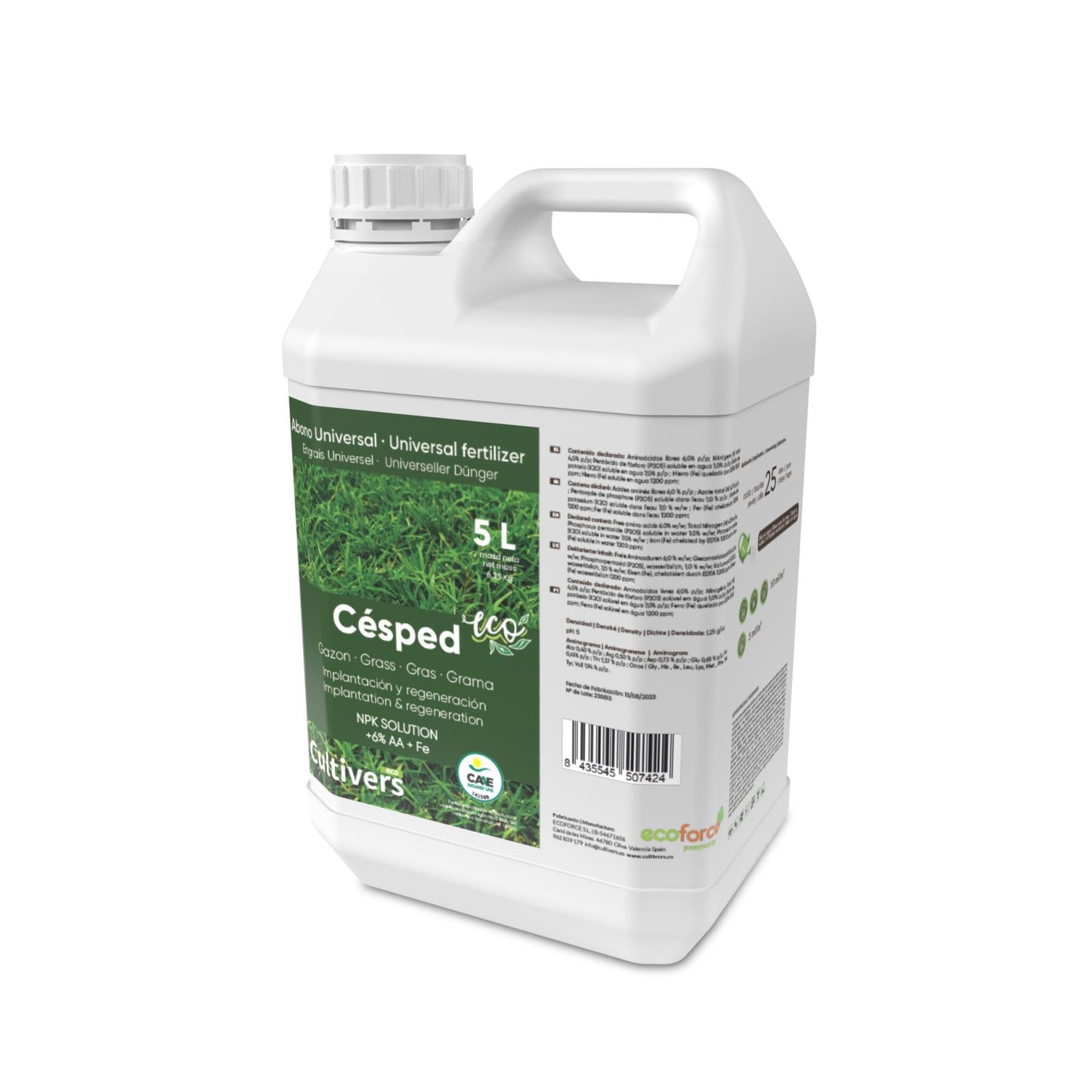 Abono Césped Líquido Ecológico Cultivers 2x1l_2