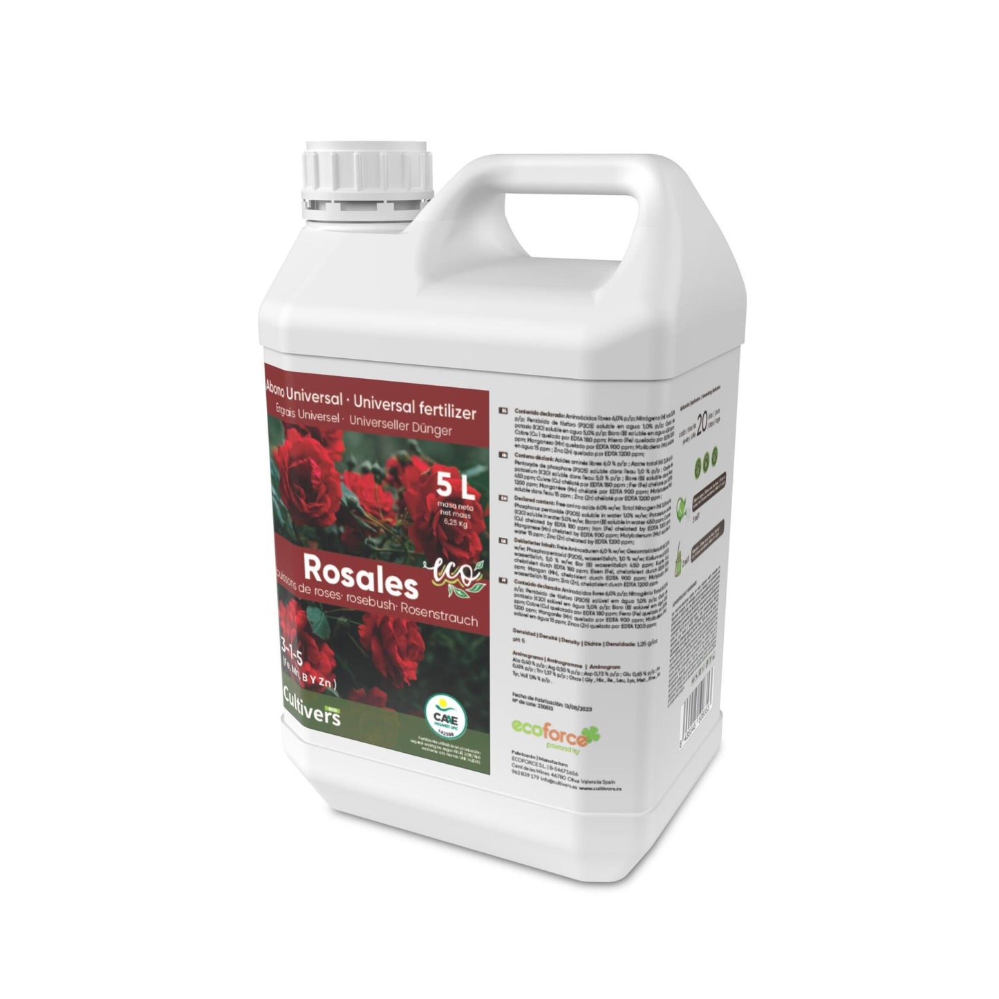 Abono Rosales Líquido Ecológico Cultivers 2x1l_2