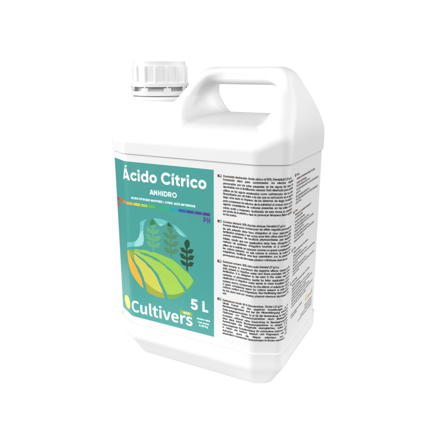 Ácido Cítrico Anhidro Líquido Cultivers 10 L_1