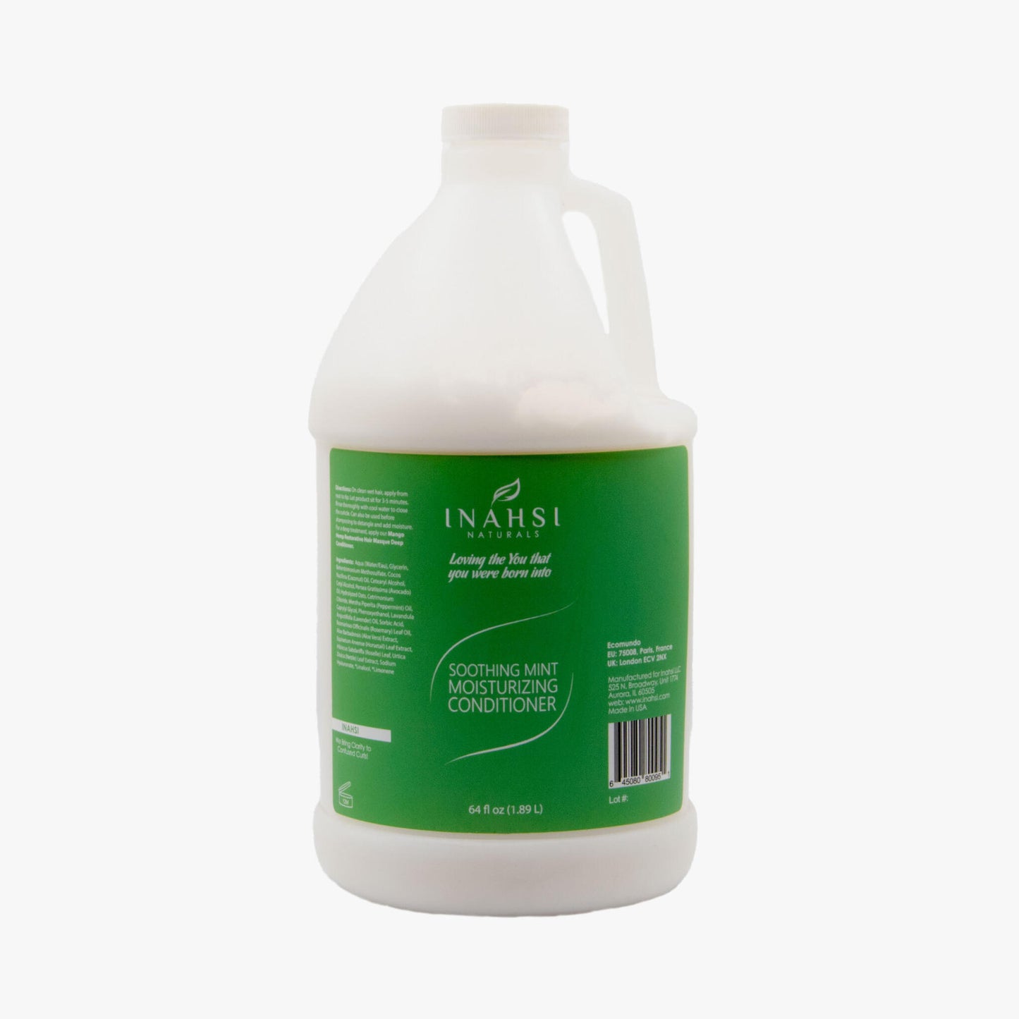 Acondicionador Soothing Mint Moisturizing Conditioner Inahsi Naturals 1.892l_1