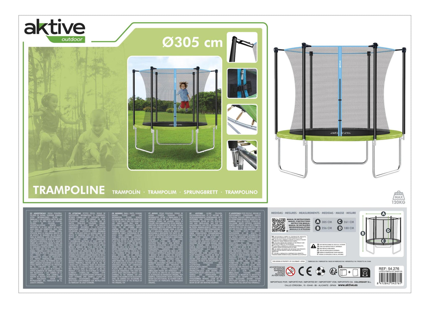 Aktive Cama Elástica Infantil Exterior Ø261 Cm_5