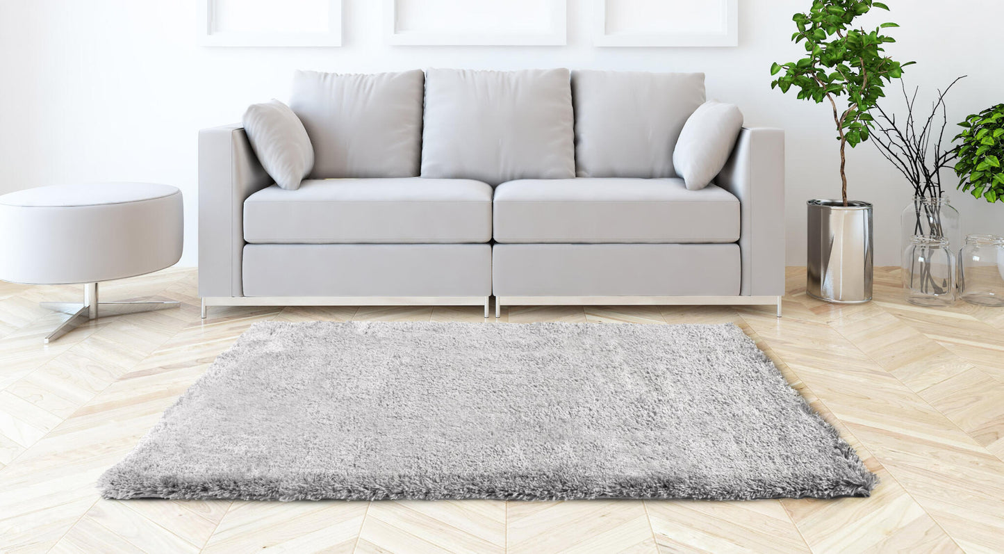 Alfombra De Salón Shaggy Blanca 150x200cm - Decoración - Mobiliario Doméstico_2