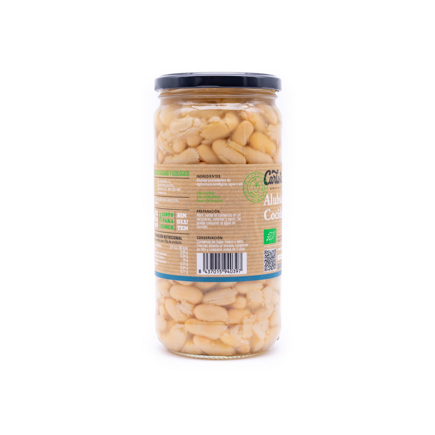 Alubias Cocidas Bio 720g Carlota Organic_1