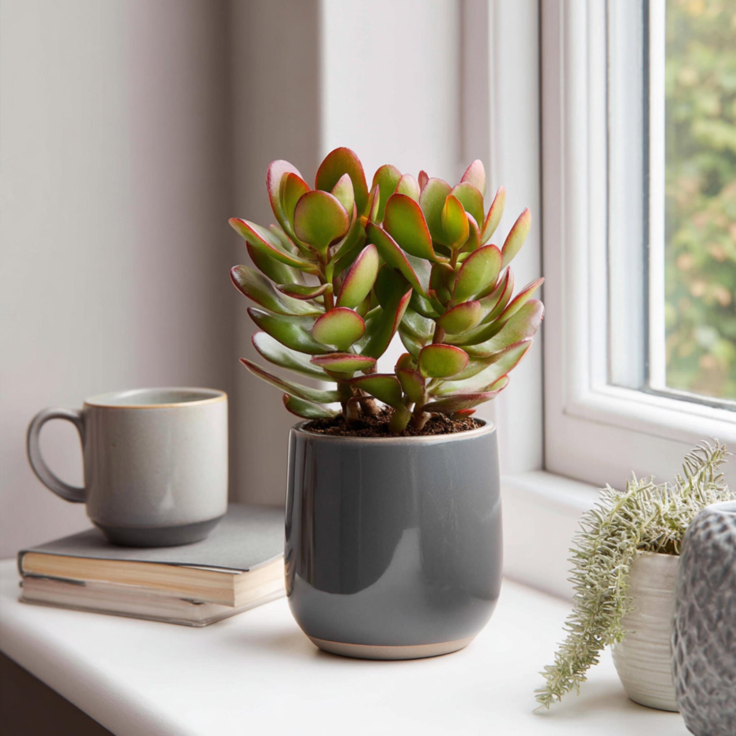 Árbol De Jade - Crassula Ovata 'sunset' - Altura 15-20cm - ⌀12cm_4