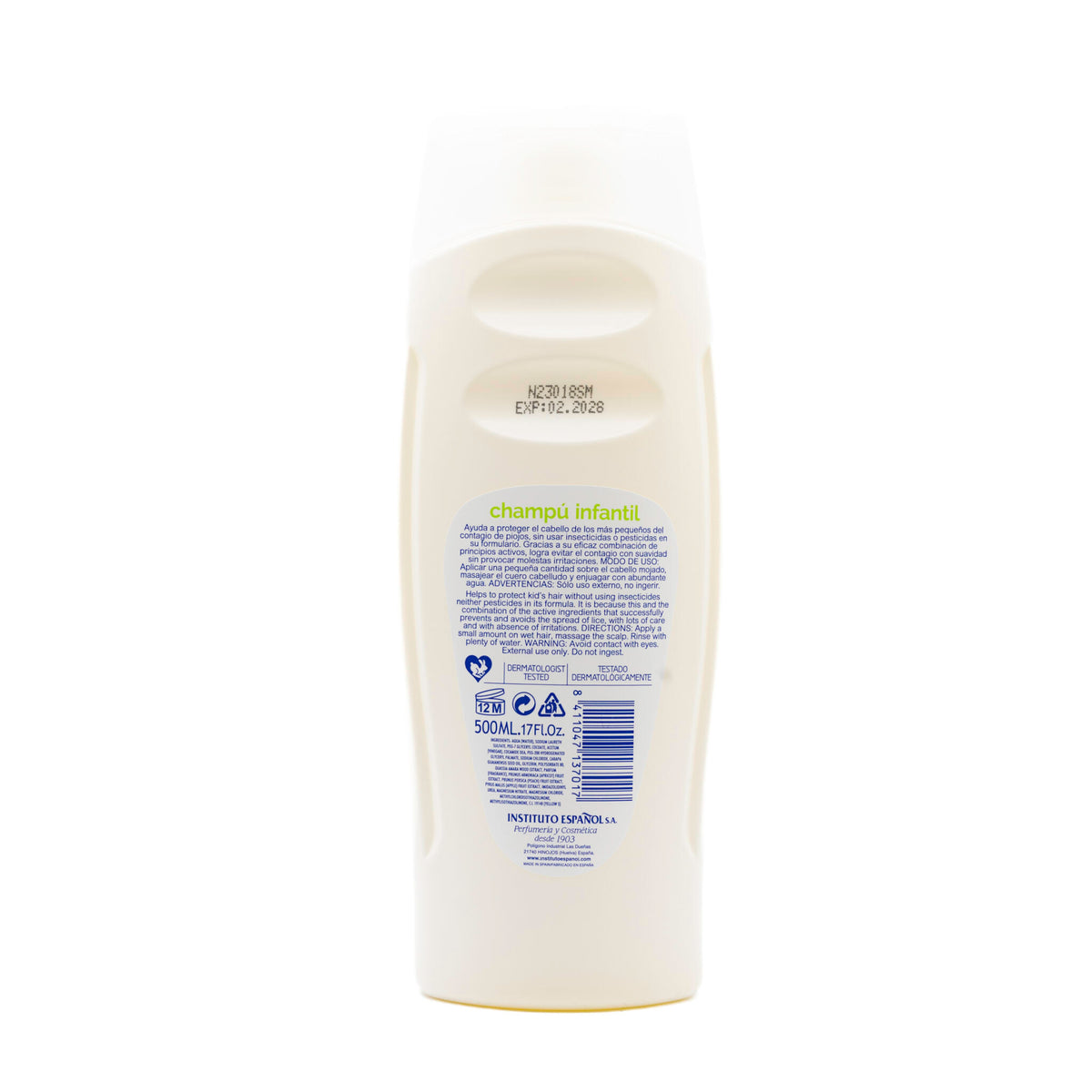 Champú Infantil Antipiojos Suave Uso Diario Instituto Español 500ml_1