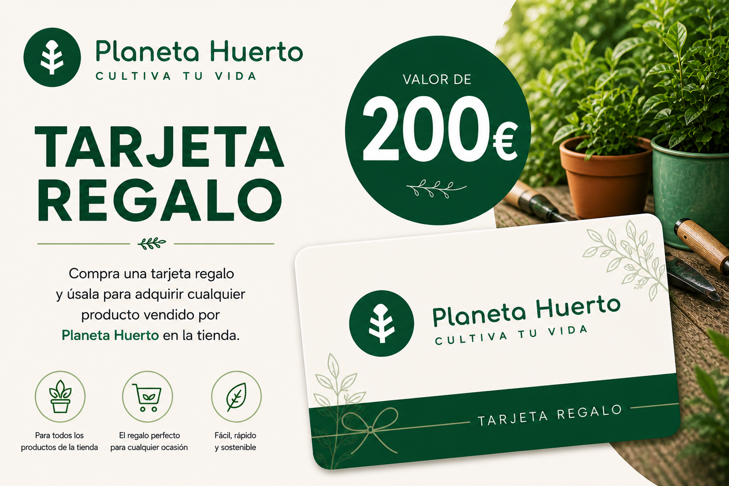 Tarjeta regalo Planeta Huerto