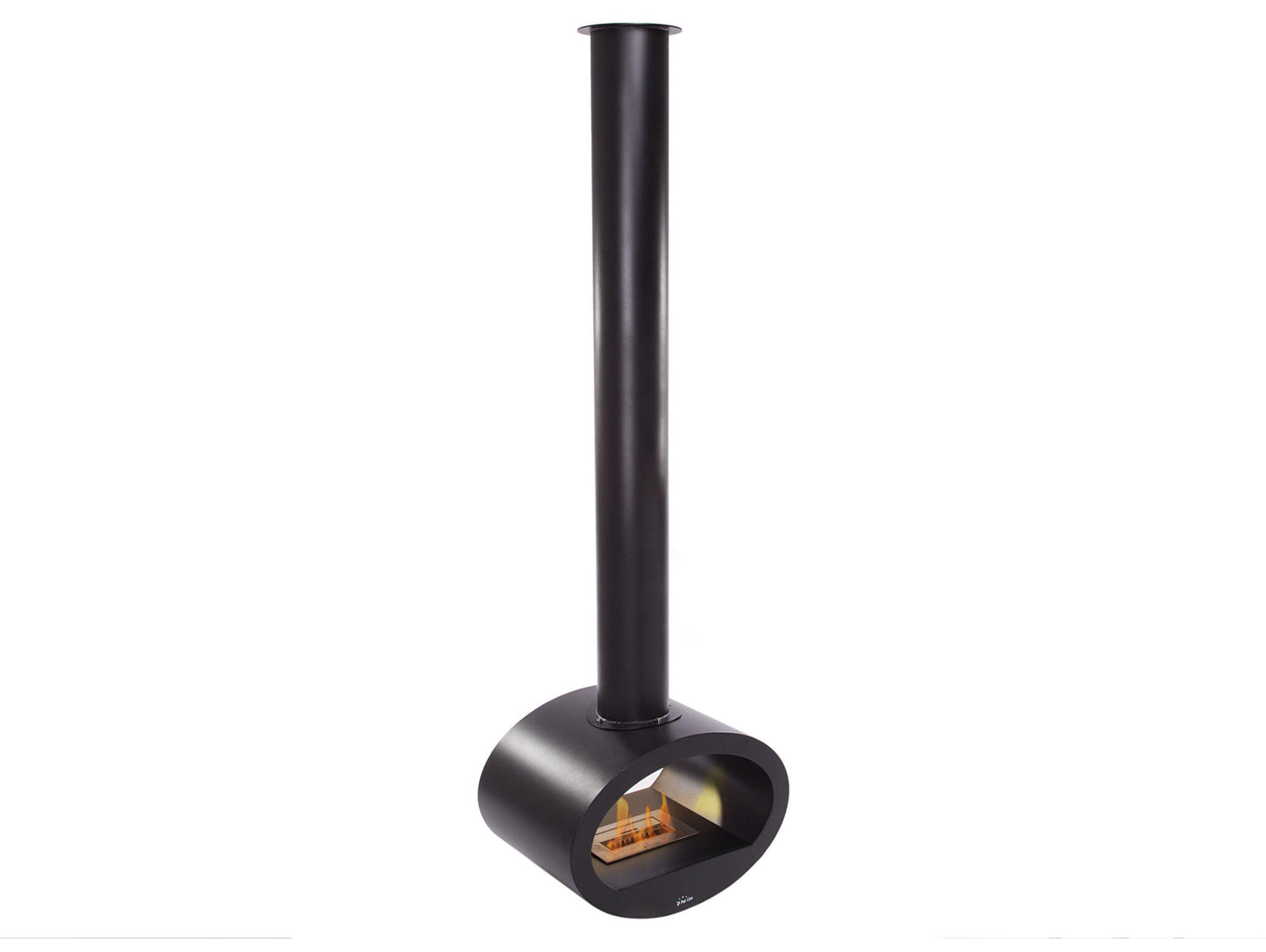 Chimenea De Etanol De Techo Con Diseño Alargado En Acero Negro Syke Purline_0