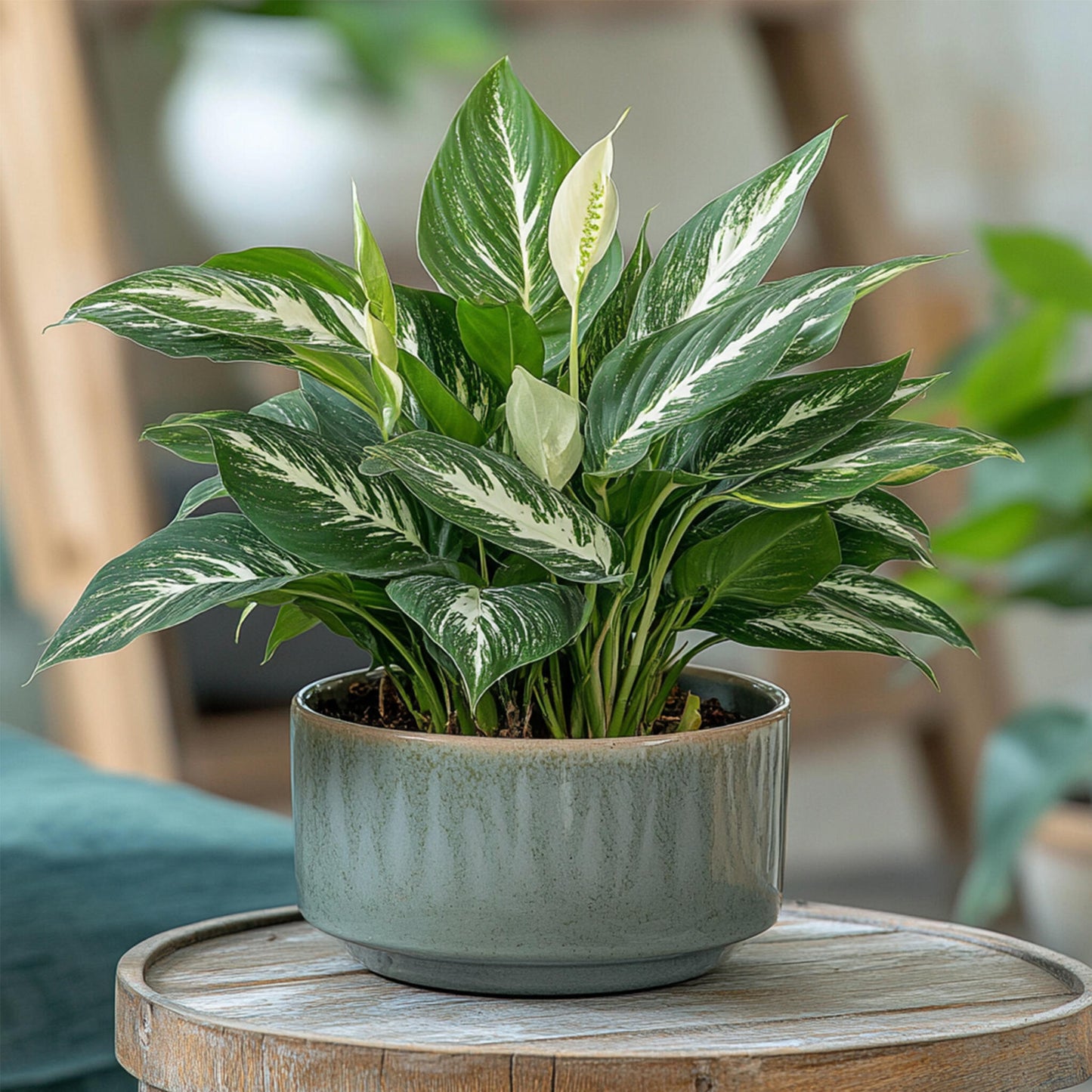 Flor De La Paz - 2 Pzs - Spathiphyllum 'diamond' - Altura 40-50cm - ⌀12cm_4