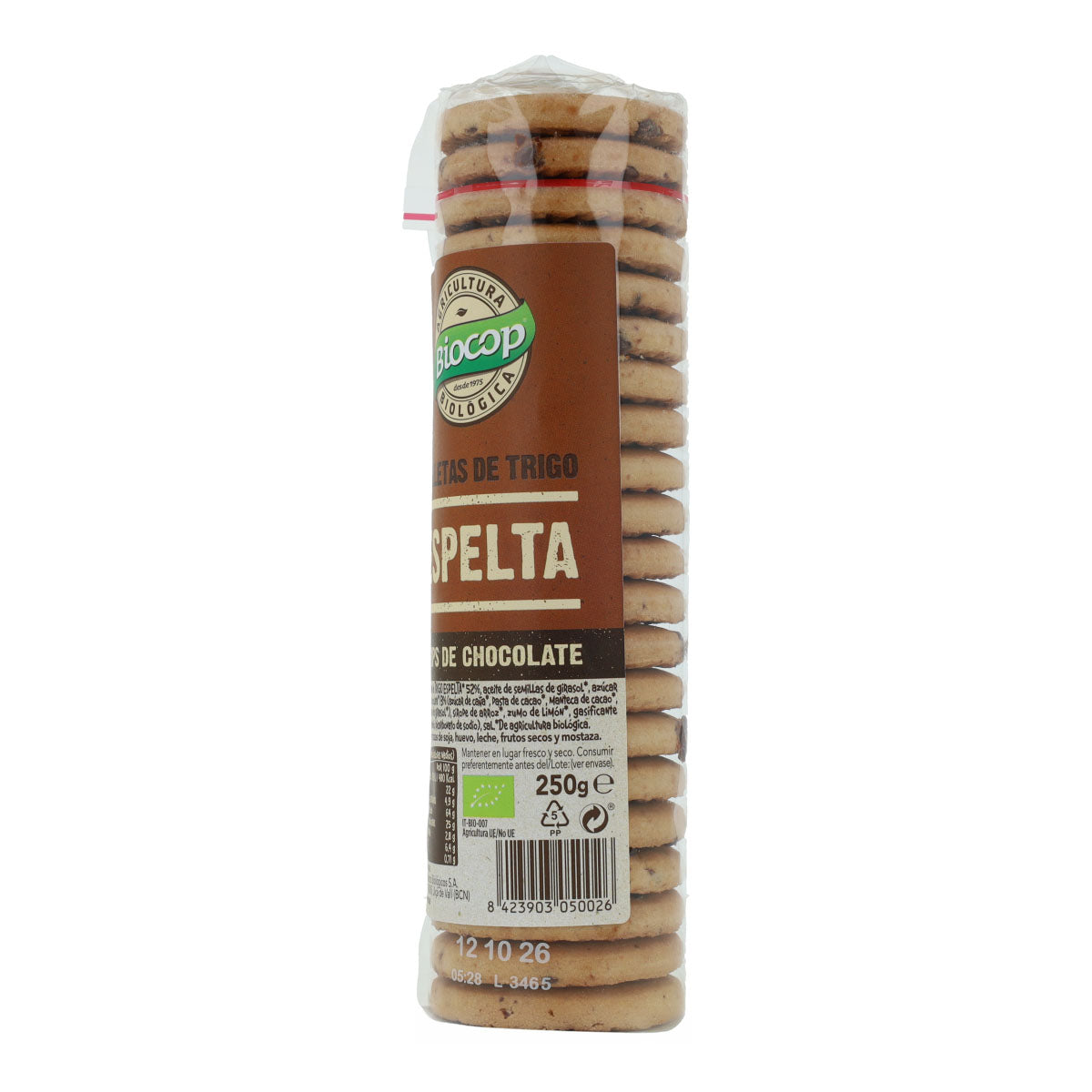 Galletas de Espelta con Chips de Chocolate Bio Biocop 250 g