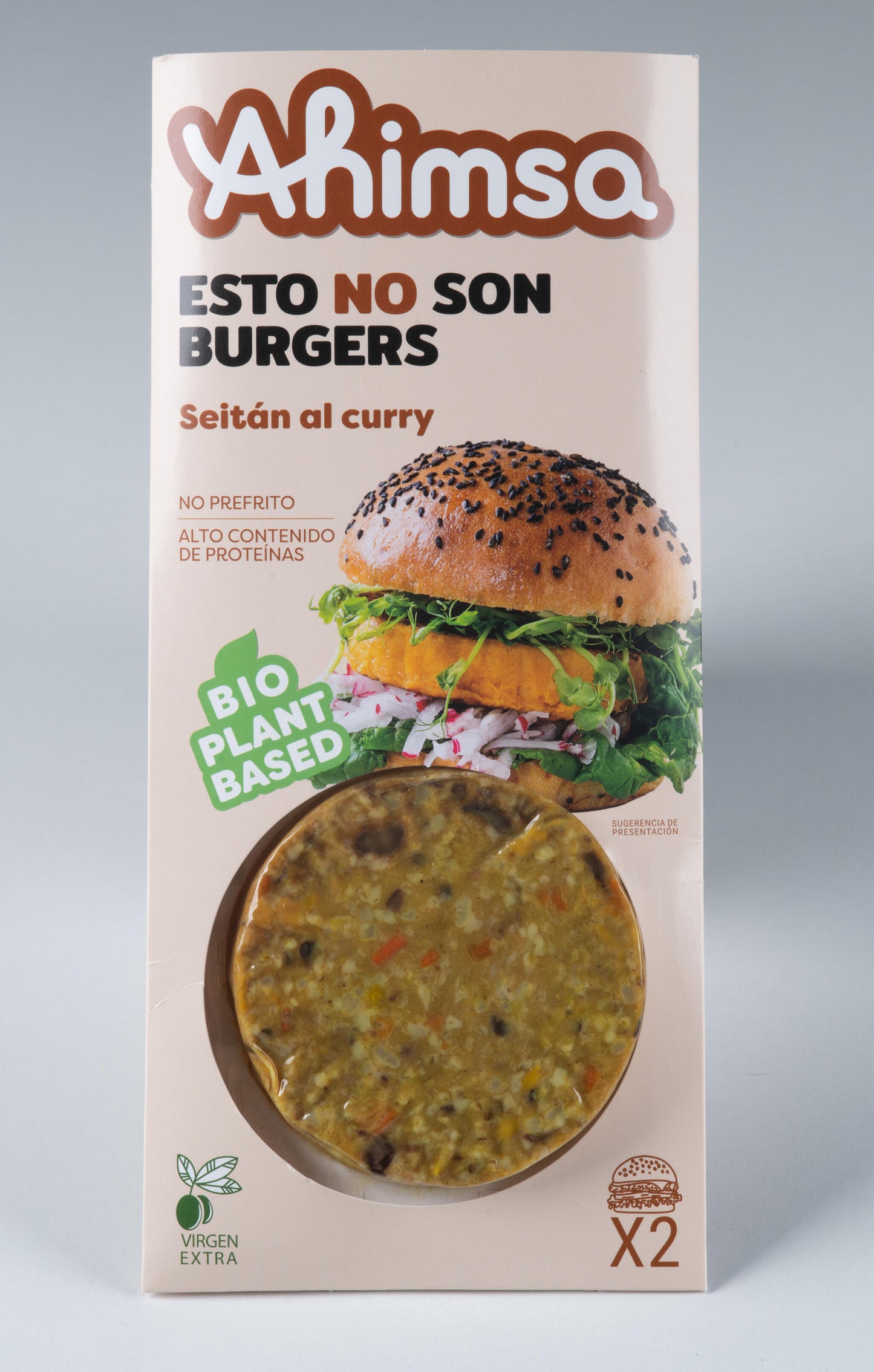 Hamburguesa Seitán Al Curry Bio Ahimsa 160 G_0