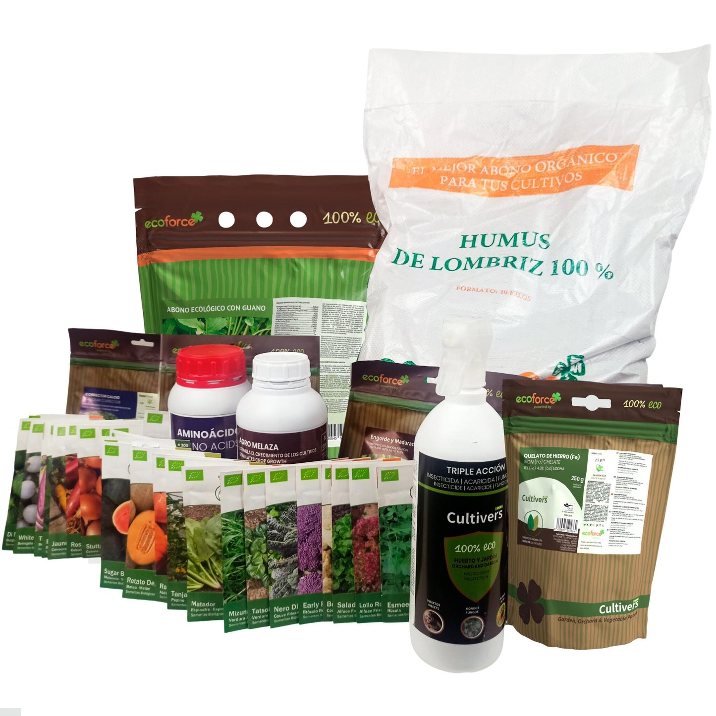 Inicia Tu Huerto De 1 A 3 M2. Pack 11 Semillas Y Abonos Eco_0