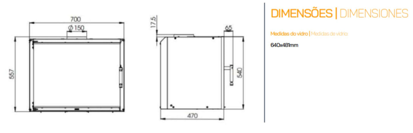 Insertables Con Ventilación A Leña Metlor Modelo Ecolux 70_3