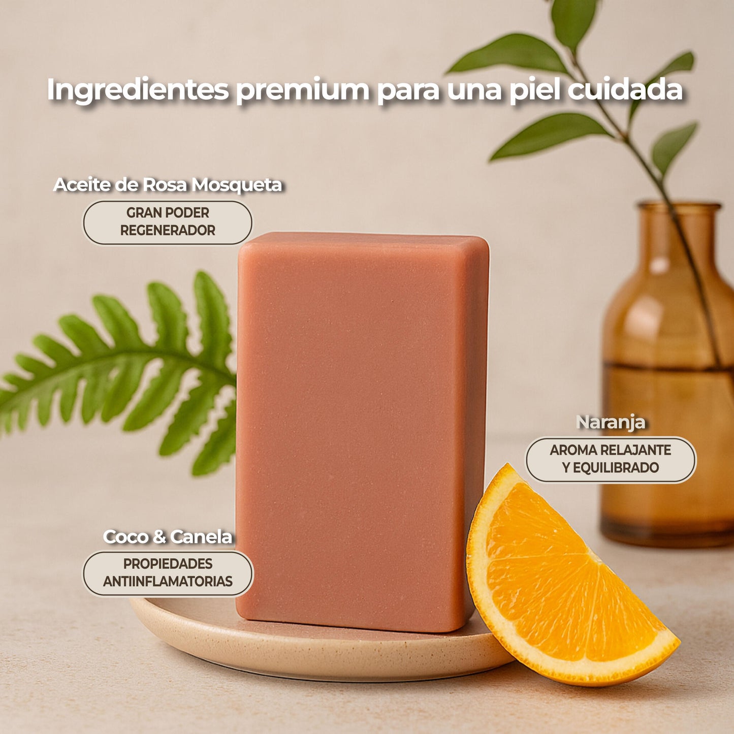 Jabón De Rosa Mosqueta Natural Y Artesanal – Regenerador, Antiedad E Hidratante – Ideal Para Piel Seca, Sensible O Con M_3