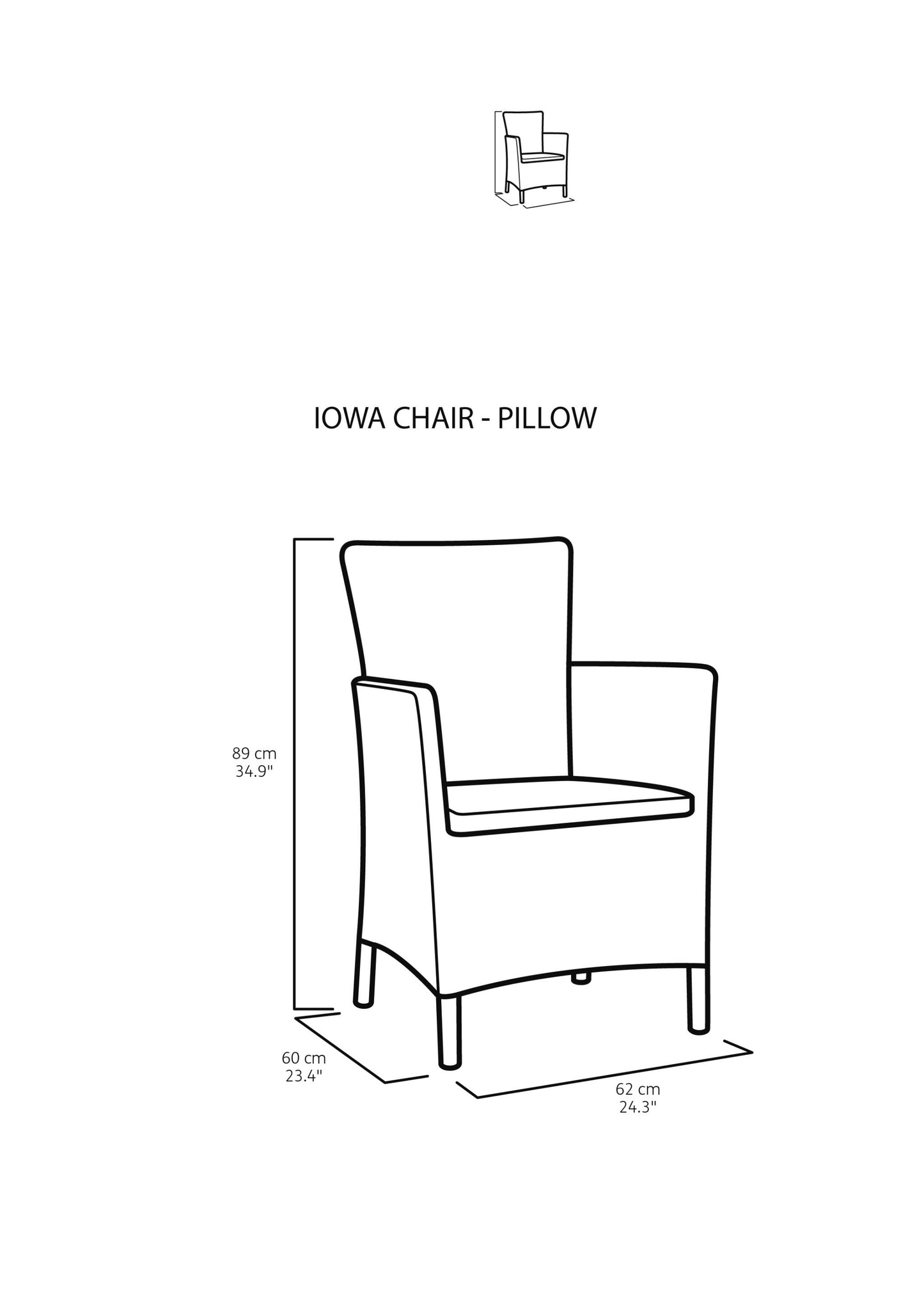 Keter Sillón Exterior Resina Con Cojín Iowa Capuchino Anxpxal Cm 62x60x89_5