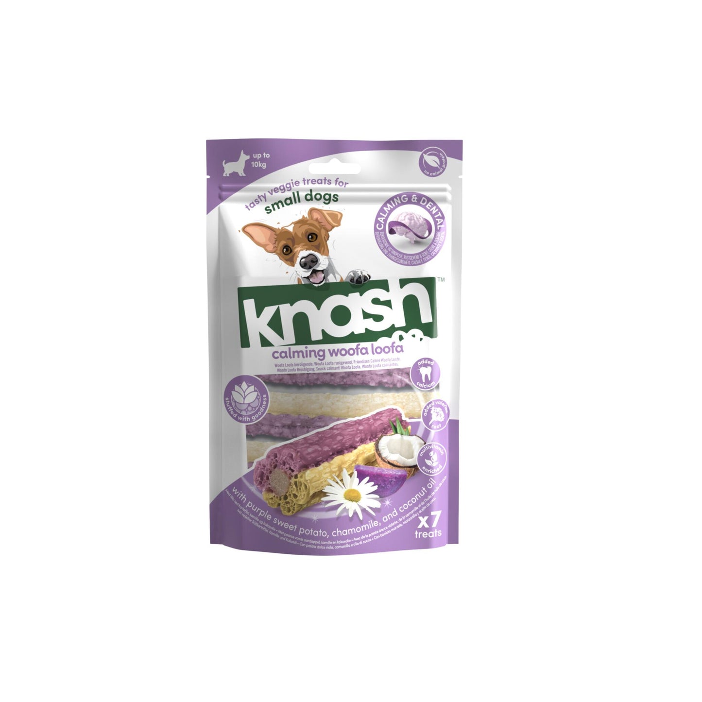Knash Snack Calming De Camomila, Boniato Y Coco Perro S 2 Boslas X 7 Uds_2