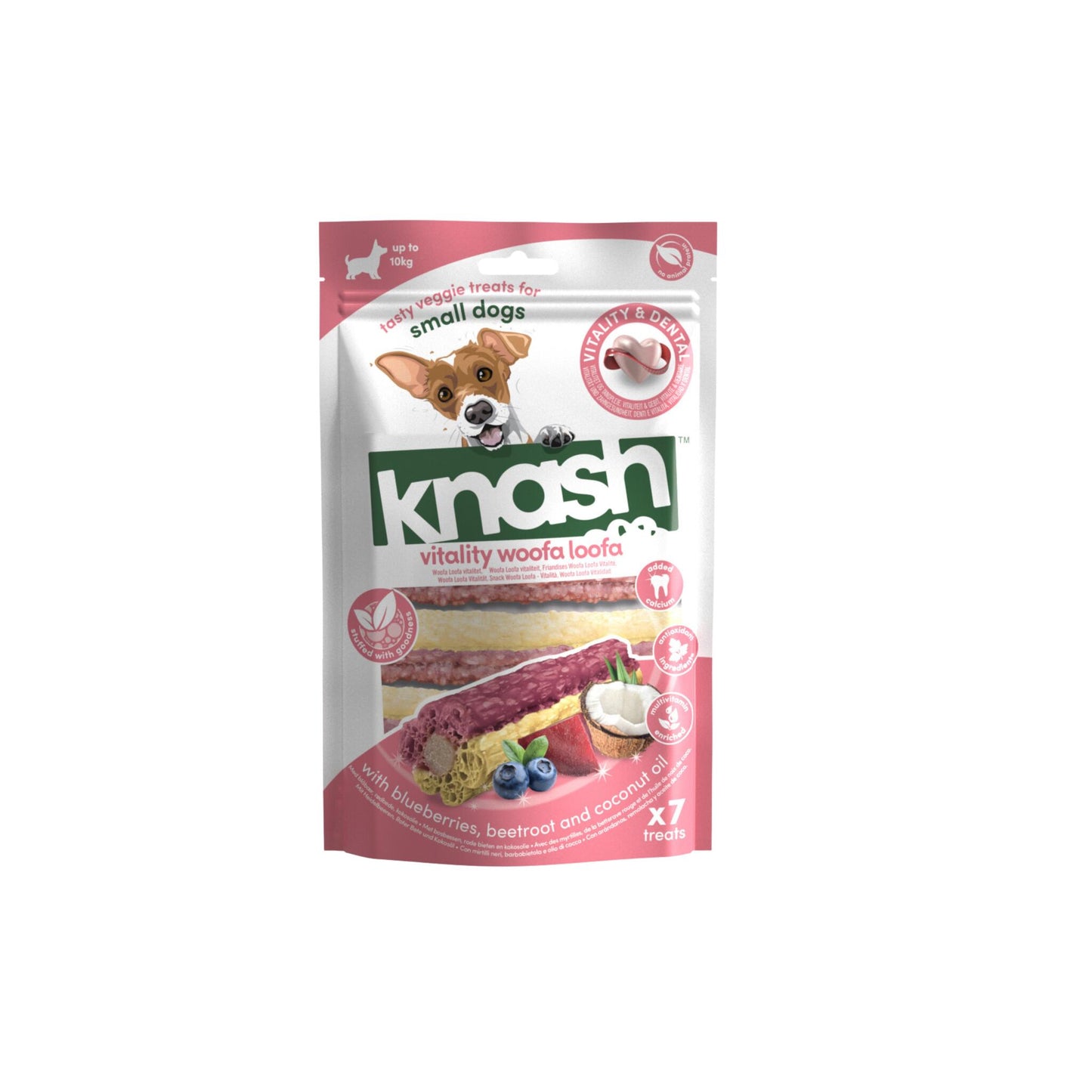 Knash Snack Vitality De Arándanos, Coco Y Remolacha Perro S 2 Boslas X 7 Uds_2