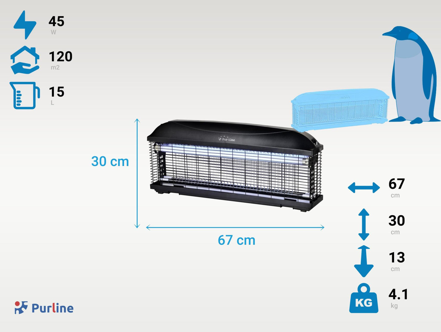 Mata Insectos Profesional 45w Con Luz Ultravioleta Zzap 40 Ex Purline_4