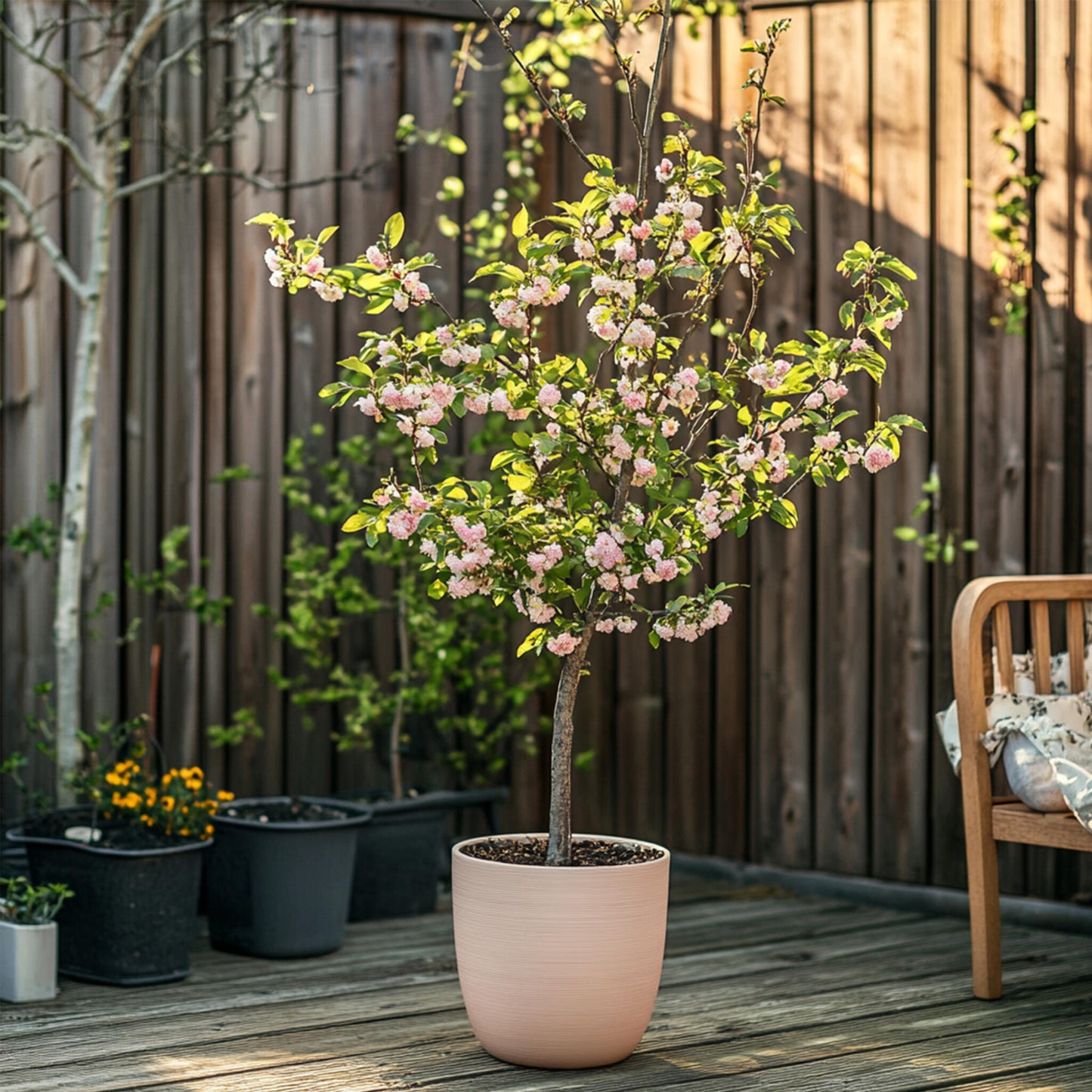 Melocotonero Enano - Prunus Persica 'saturne' - Altura 60-70cm - ⌀15cm_4