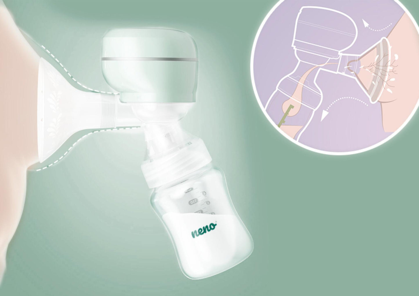 Neno Sacaleches Inalámbrico Neno Uno Con Memoria Y 9 Niveles De Succión_5